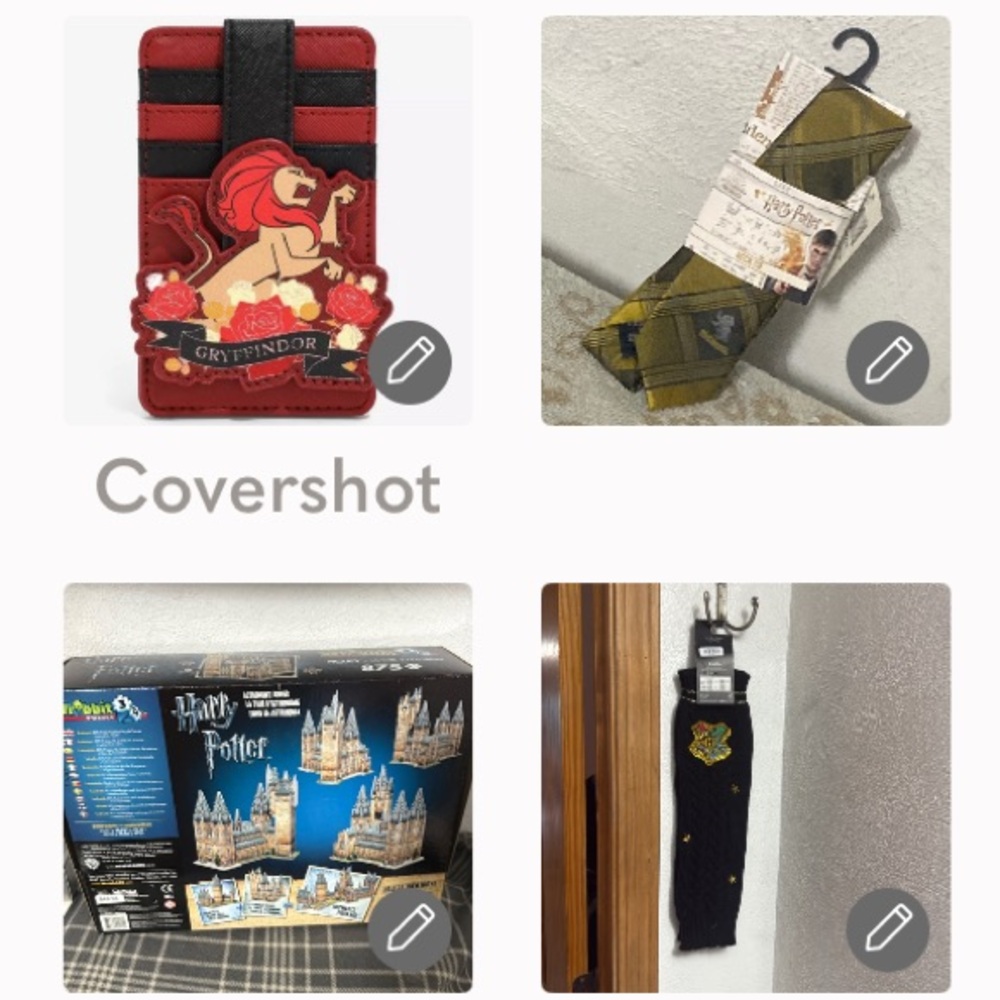 HP👔+Loungefly/Gryffindor ID holder+HOGWARTS 🔭 tower🧩875 3-D+HP leg warmers